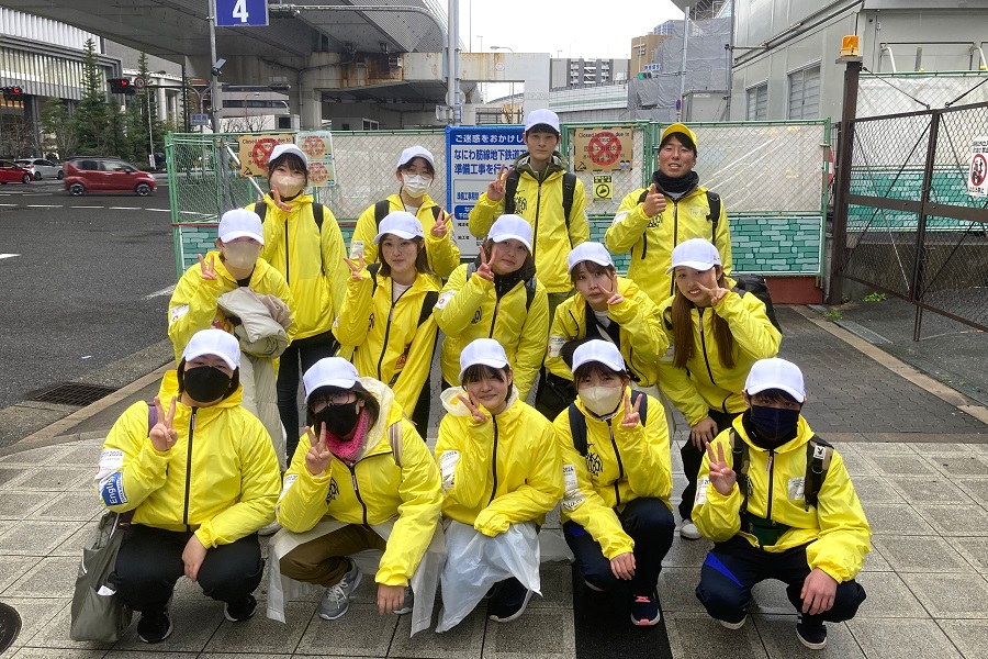 水泳部　大阪マラソン2024の沿道整理ボランティアに参加